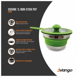 Vango - Cuisine 1L Non-Stick Pot - Popote -Popotes & vaisselle Soldes vango cuisine 1l non stick pot popote detail 6