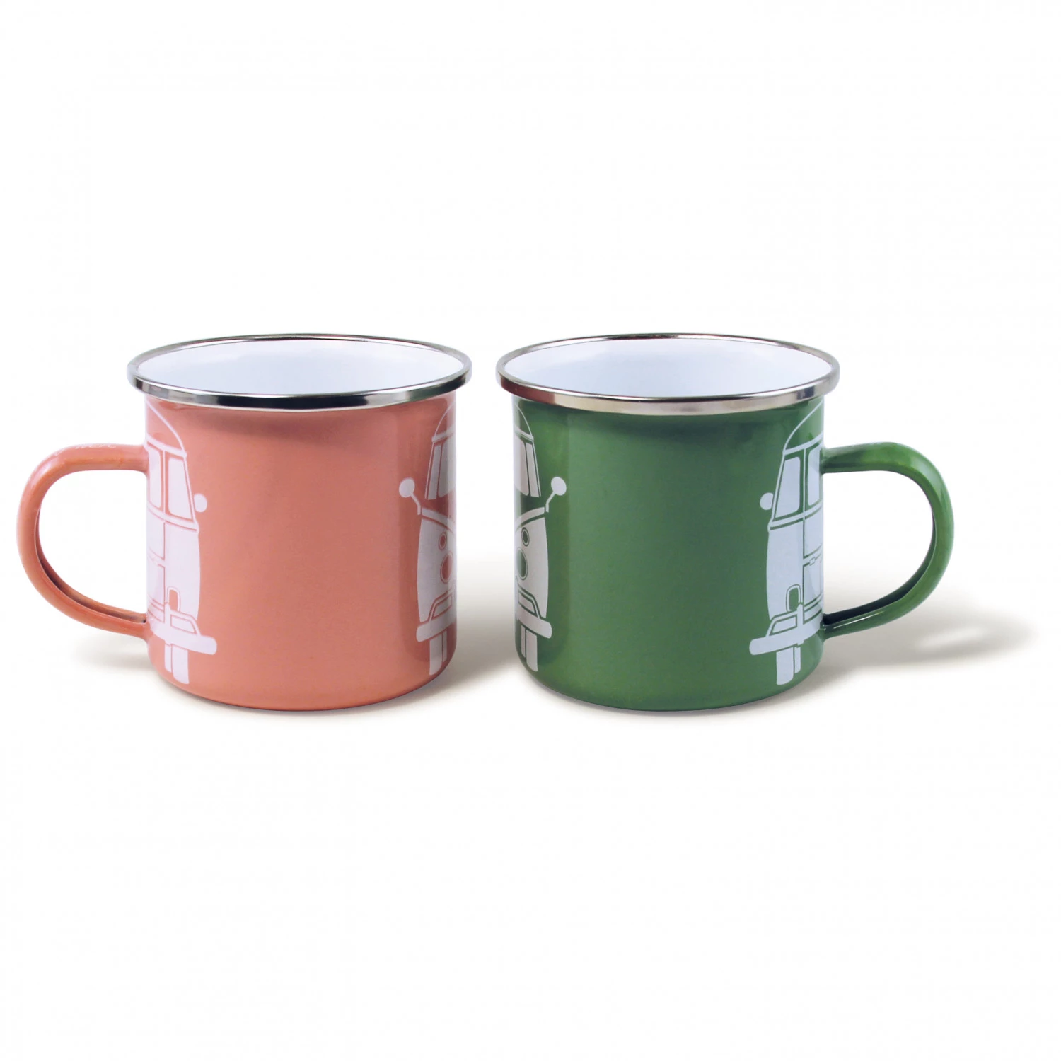 VW Collection - VW T1 Bus Becher Emailliert 2er Set 2 VW Collection - VW T1 Bus Becher Emailliert 2er Set – Image 2