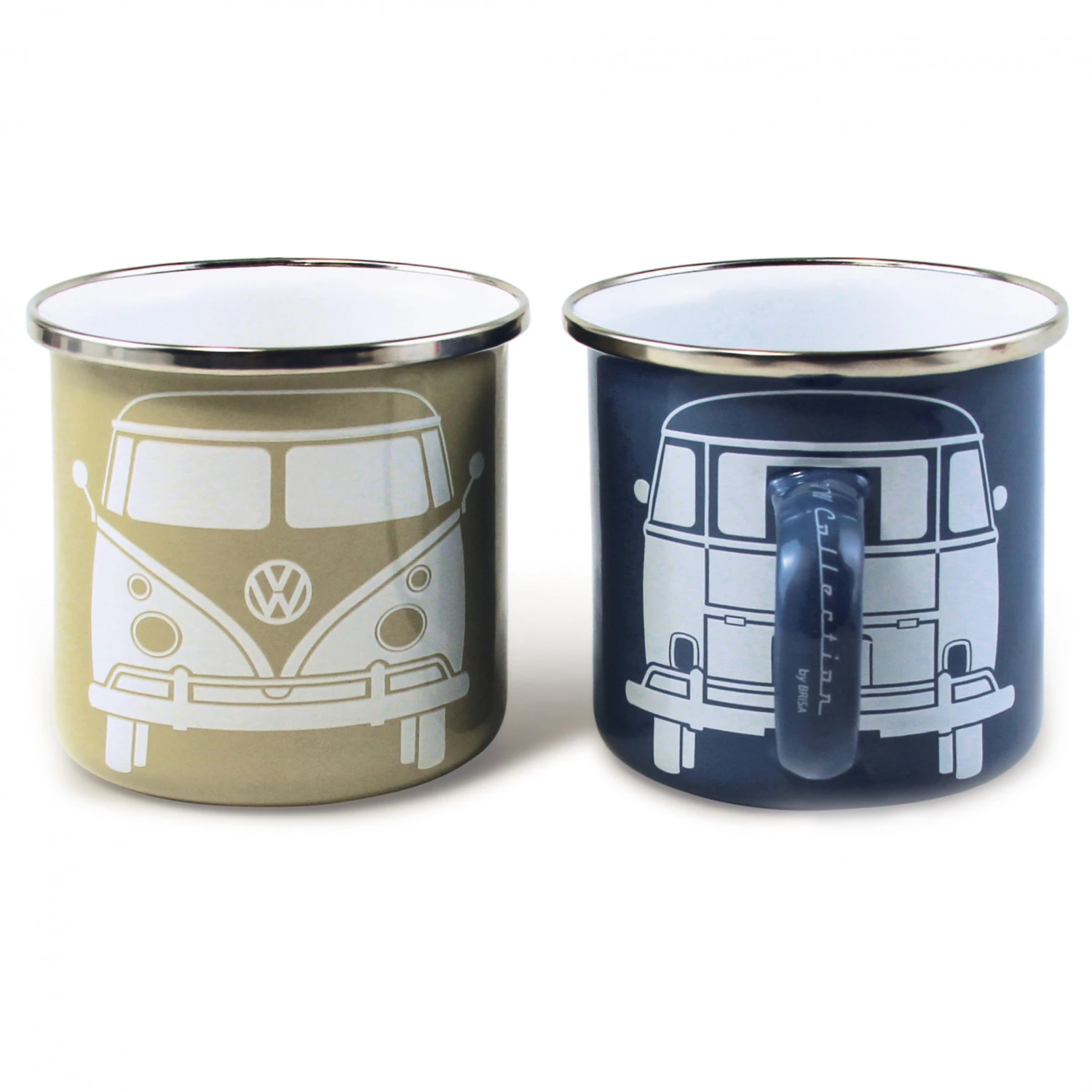 VW Collection - VW T1 Bus Becher Emailliert 2er Set 1 VW Collection - VW T1 Bus Becher Emailliert 2er Set